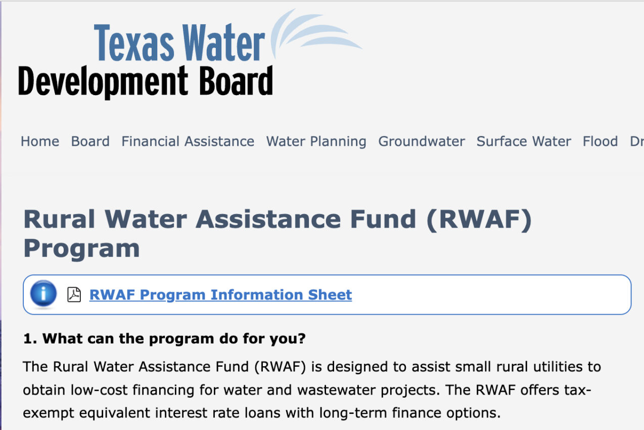 Rural Water Assistance Fund